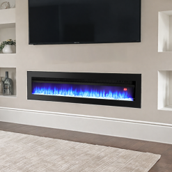 Home Nature Wohnkonzept Moderner Elektrischer Kamin Mit Thermostat Heizung-9 Farben, 5 Helligkeitsstufen, Hellere LED-Flamme, Timer, Sicherheitsabschaltung
