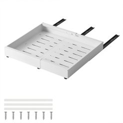 Teleskopschublade ausziehbar Küchenschrank Organizer weiß 32-52x42x6 cm