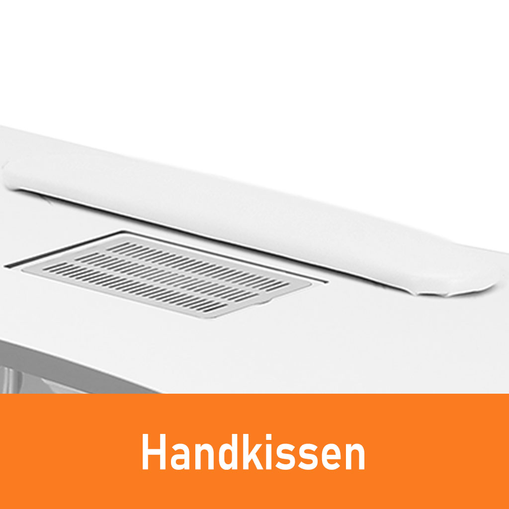 Manikürtisch mit Staubabsaugung Nageltisch 4 Schubladen weiß 47x120x80cm – Bild 7