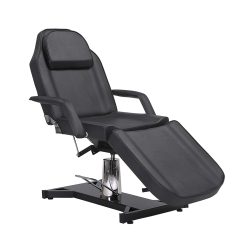 Massageliege hydraulisch verstellbar Massagetisch 3-fach klappbar schwarz 182x55x60cm