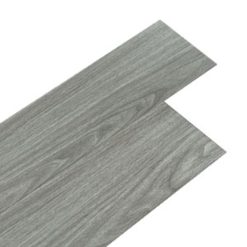 PVC Bodenbelag Eiche Grau Vinyl Selbstklebend 91x15cm 5m² 36 Stk