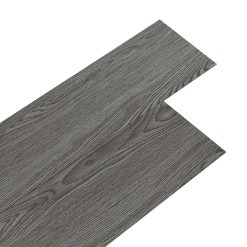 PVC Bodenbelag Dunkelgrau Vinyl Selbstklebend 91x15cm 5m² 36 Stk