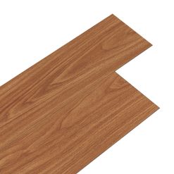 PVC Bodenbelag Braun Vinyl Selbstklebend 91x15cm 5m² 36 Stk