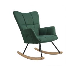 Grün Schaukelstuhl Relax Sessel Wohnzimmer bis 150kg 64x78x95 cm