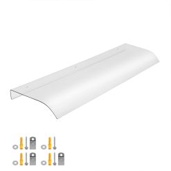 Vordach Haustür transparent Polycarbonat Überdachung Wandmontage 60x33,6x5,5 cm