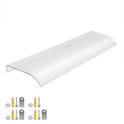 Vordach Haustür transparent Polycarbonat Überdachung Wandmontage 80x33,6x5,5 cm