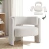 Runder Ohrensessel mit 3 Füßen kleiner Loungesessel weiß 80x53x67cm