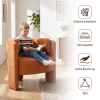 Runder Ohrensessel mit 3 Füßen Kleiner Loungesessel orange 80x68x67cm