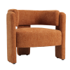 Runder Ohrensessel mit 3 Füßen Kleiner Loungesessel orange 80x68x67cm