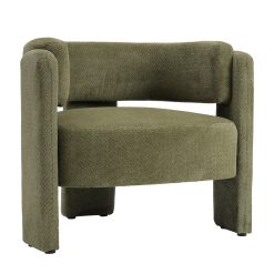 Runder Ohrensessel mit 3 Füßen kleiner Loungesessel grün 80x53x67cm