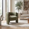 Runder Ohrensessel mit 3 Füßen kleiner Loungesessel grün 80x53x67cm
